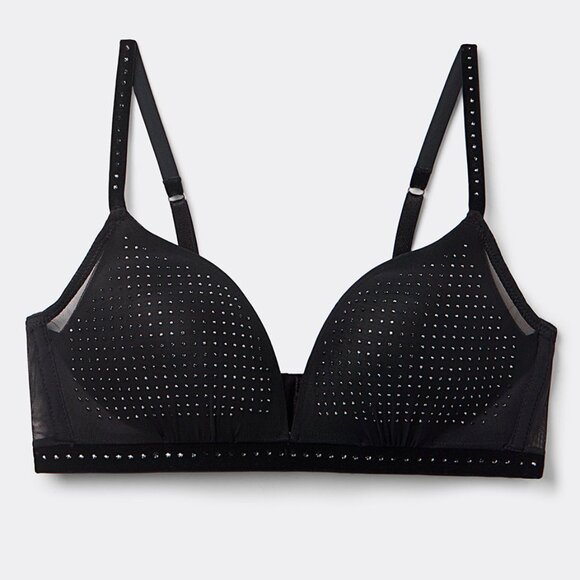 Intimissimi After Midnight Tiziana Triangle Bra with Rhinestones